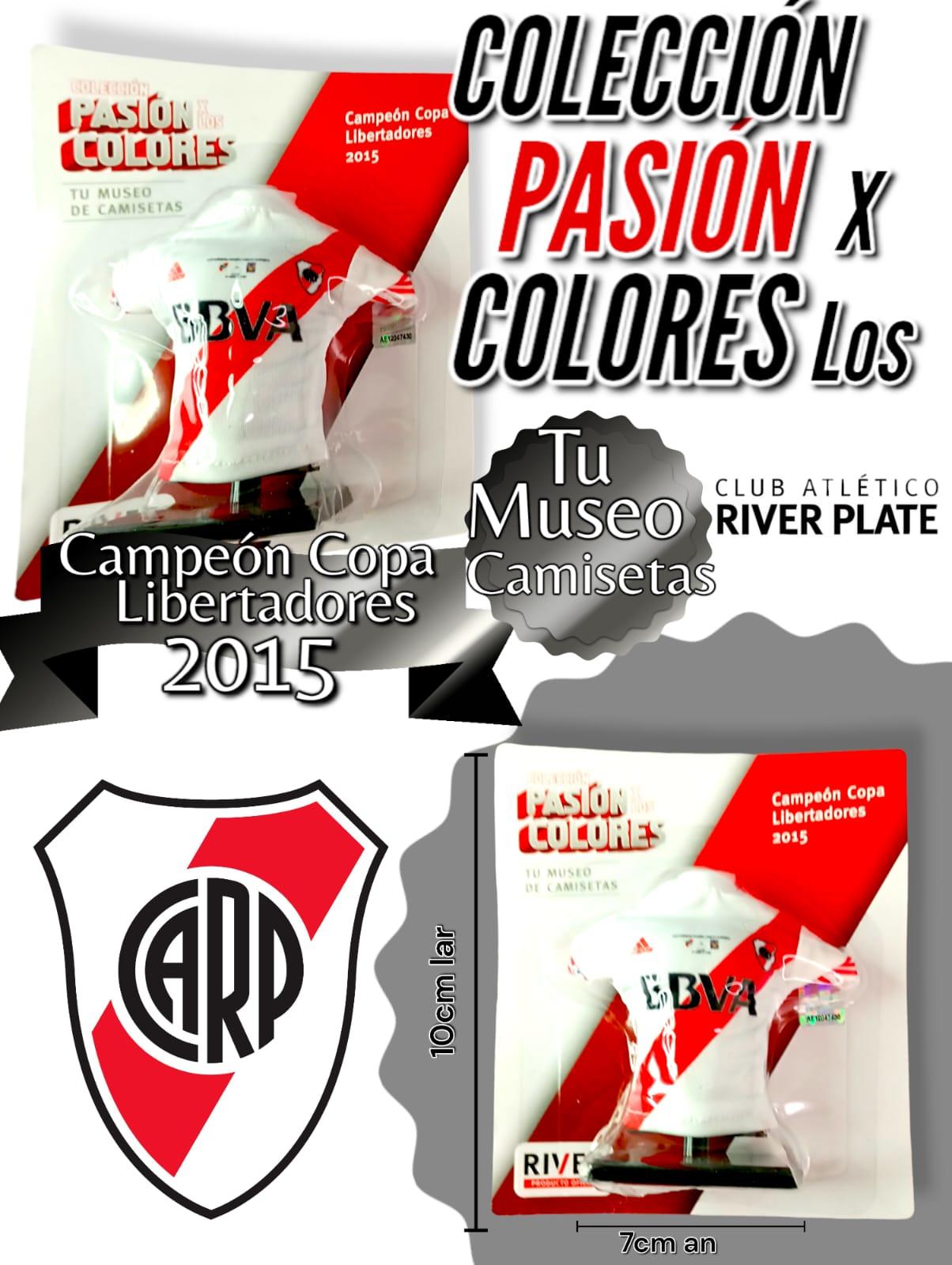 Figura Camiseta Coleccionable RIVER PLATE Colección Pasión x los Colores Copa Libertadores 2015 